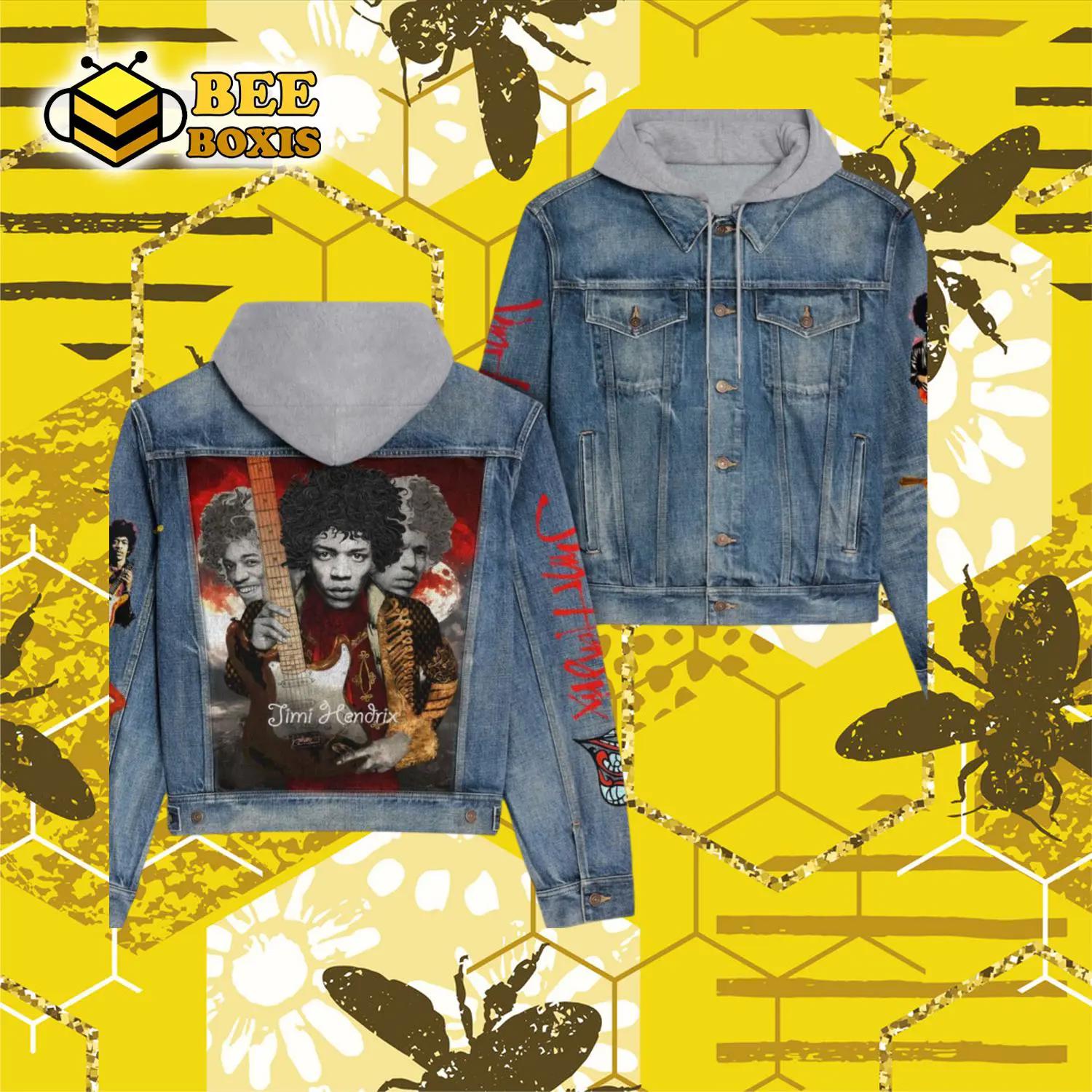 Jimi hendrix design hooded denim jacket.png