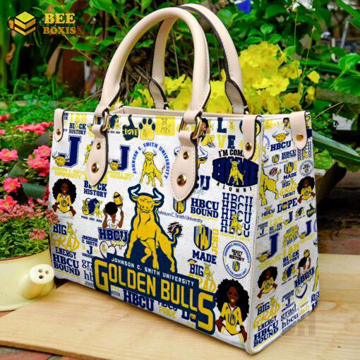 Johnson c. smith golden bulls leather handbag