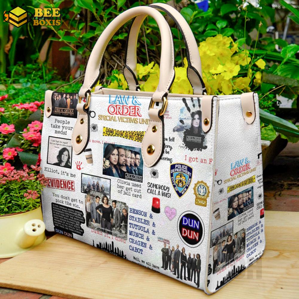 Law & order leather bag for women gift