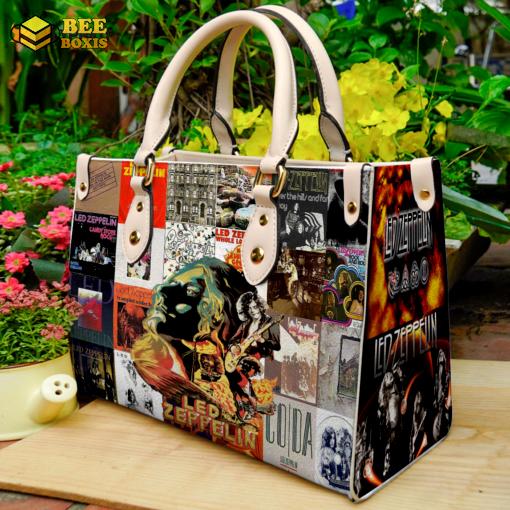 Led zeppelin 2 leather handbag gift for women