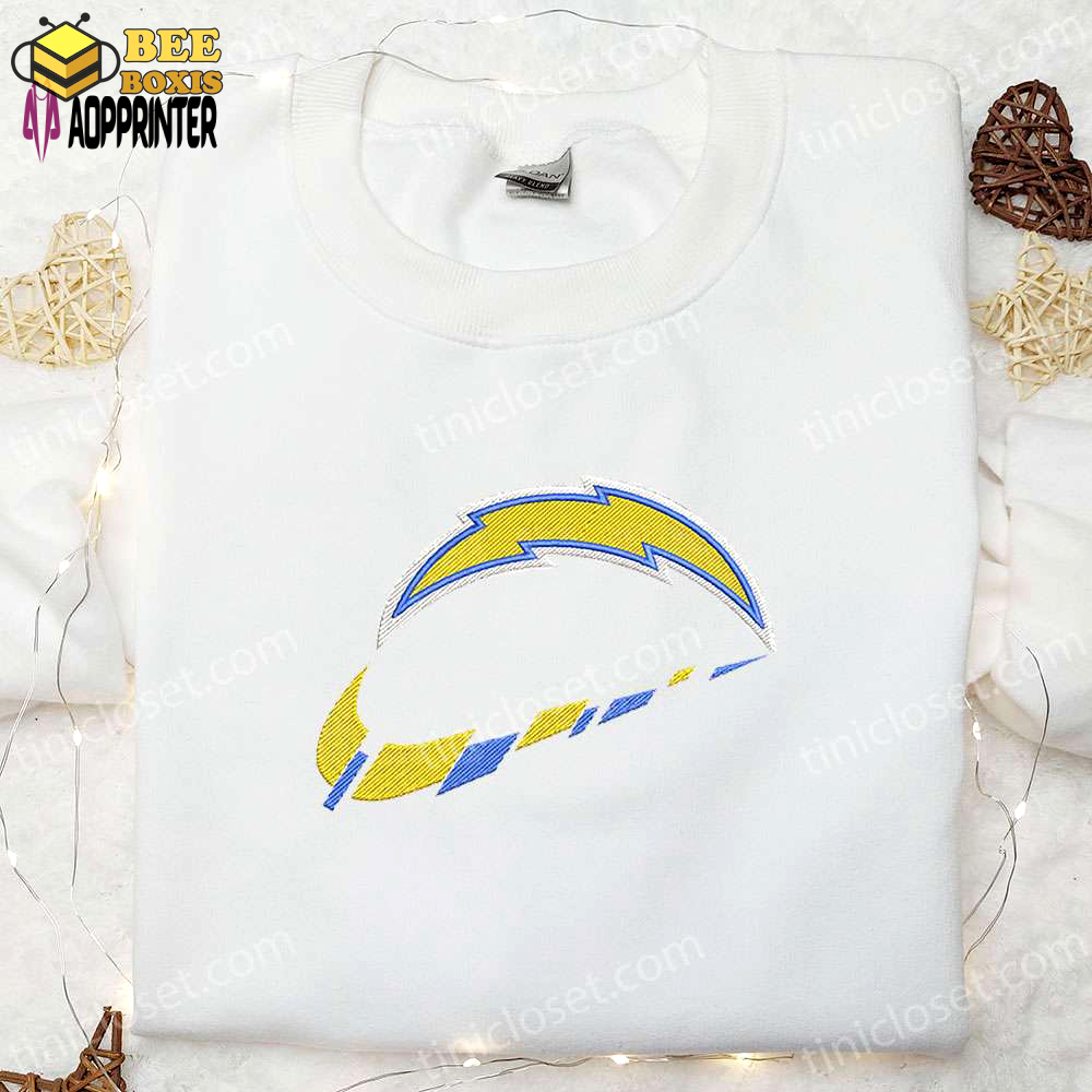 Los angeles chargers nike swoosh shirt & nfl sports hoodie – perfect gift idea!