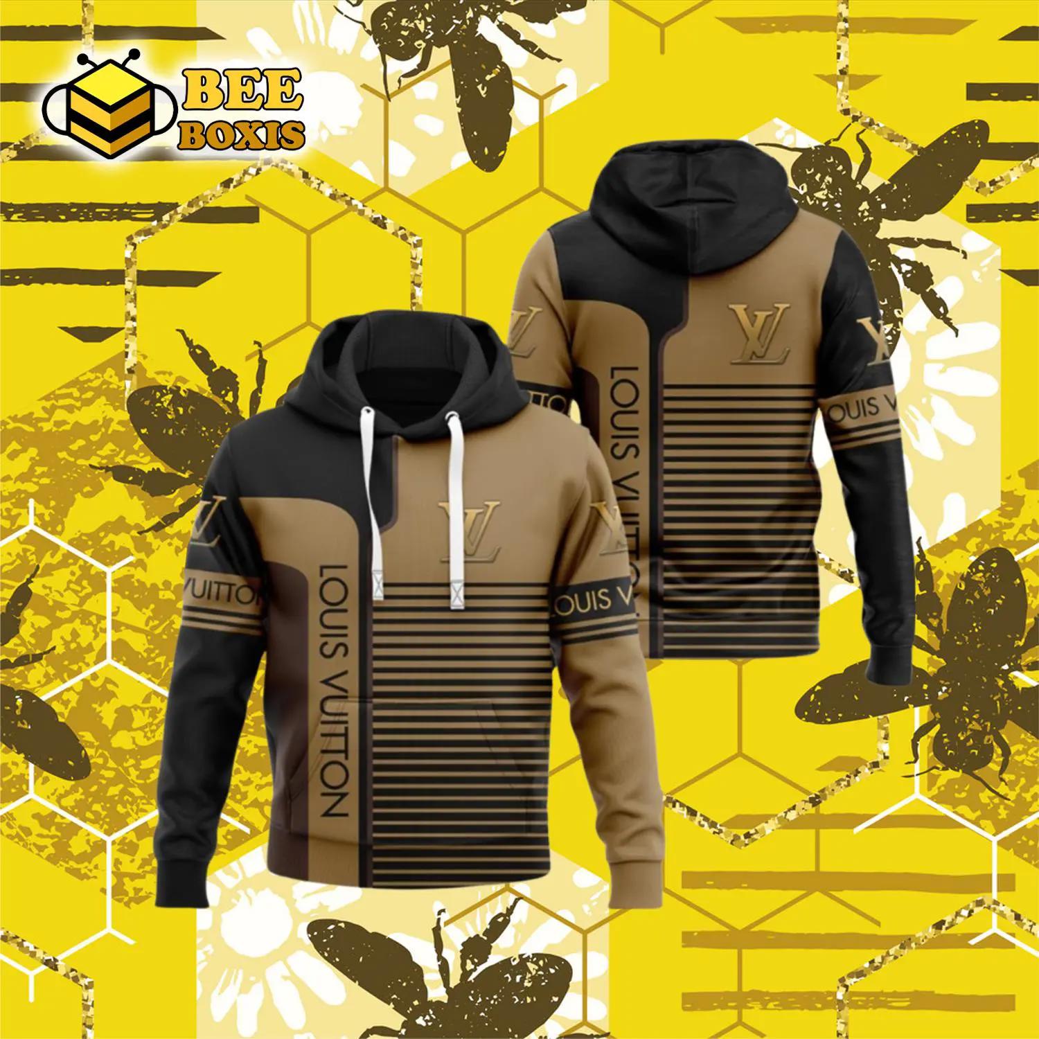 Louis vuitton brown logo fashion luxury brand hoodie for men women