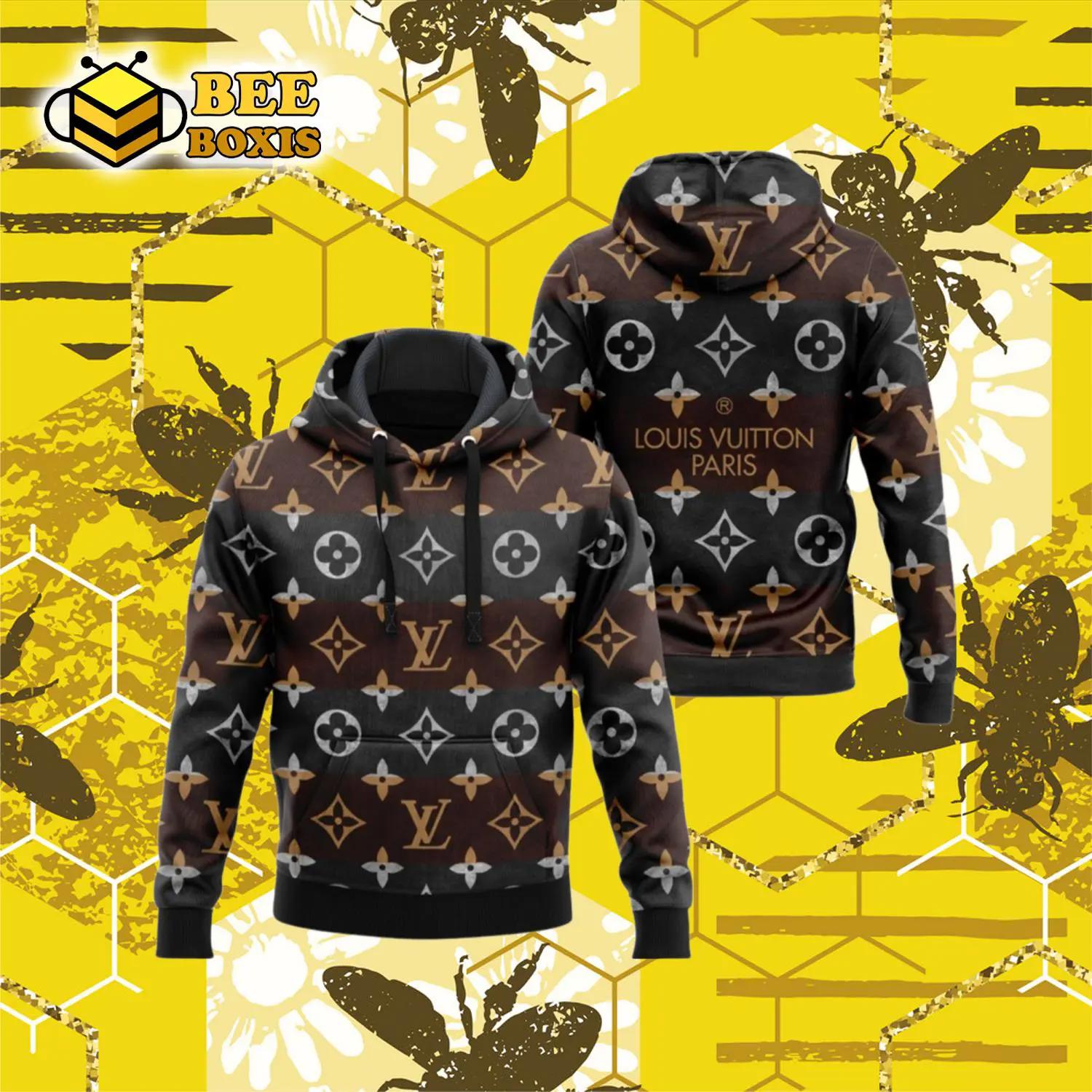 Louis vuitton grey brown fashion luxury brand hoodie for men women