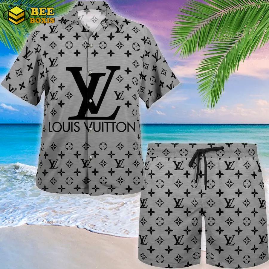 Louis vuitton grey luxury brand fashion hawaii set for men