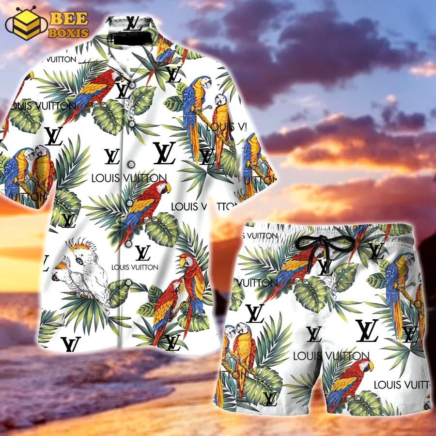 Louis vuitton parrot hawaii set luxury brand fashion for men