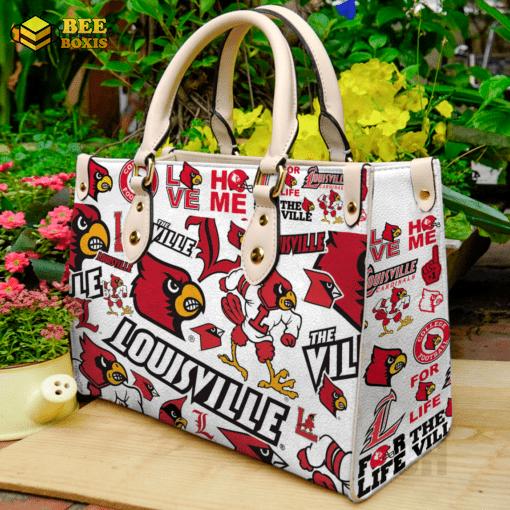 Louisville cardinals 1 leather handbag