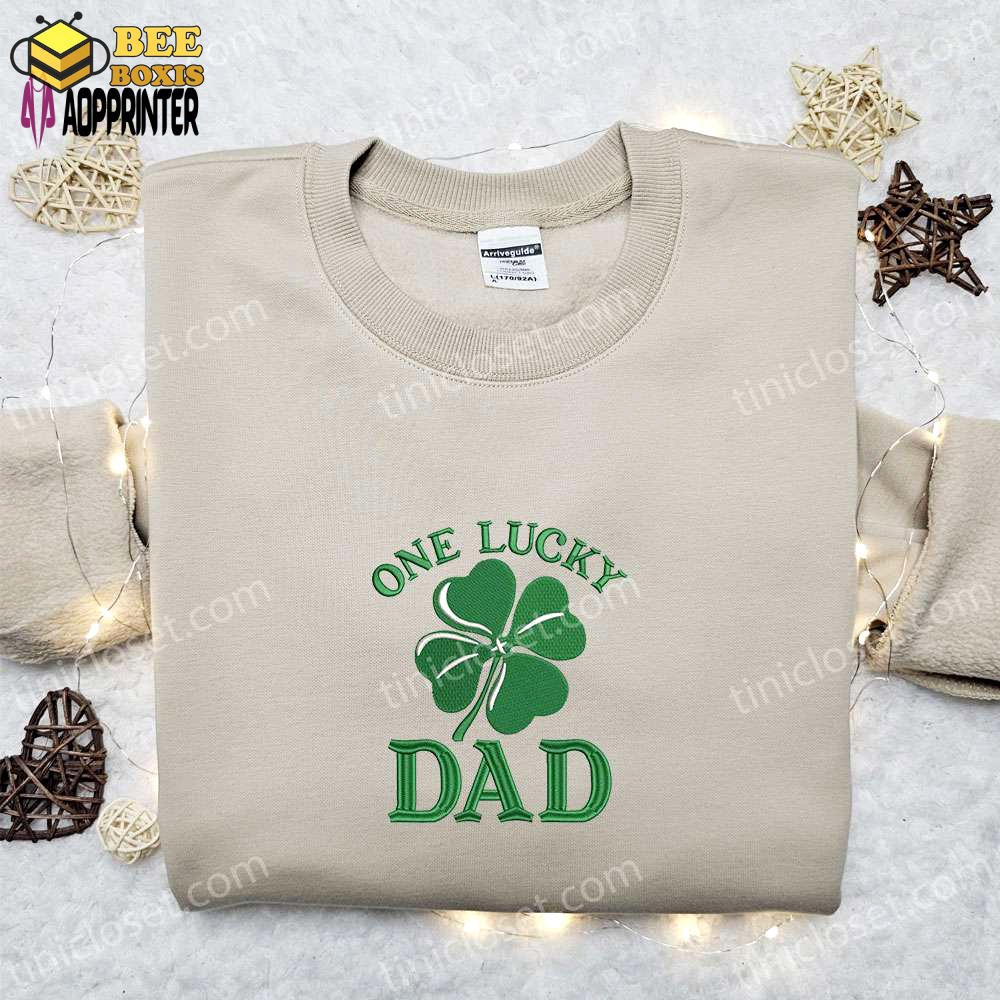 Lucky dad clover shirt & hoodie: best father’s day & st patrick’s day gift