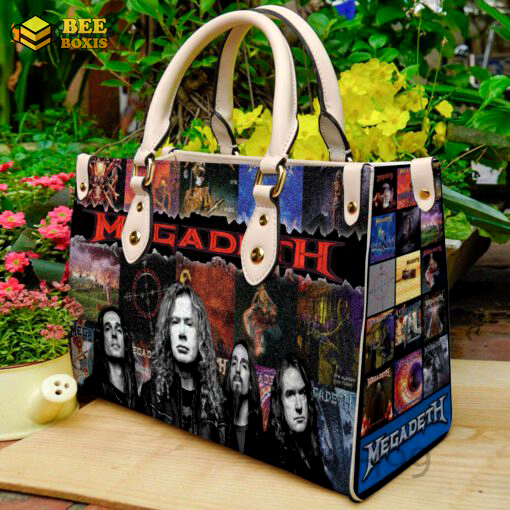 Megadeth leather handbag for women gift 1