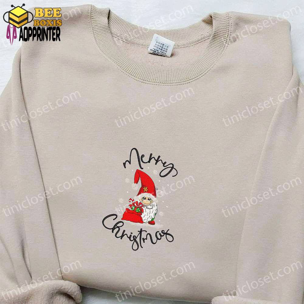 Merry christmas gnome santa shirt & hoodie: best family gifts