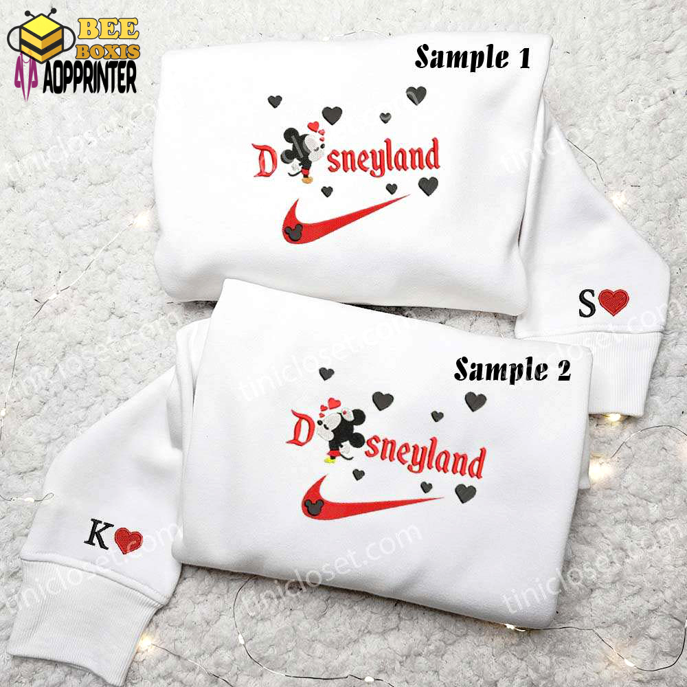 Mickey & minnie disneyland couples shirts: embroidered magic for disney lovers!