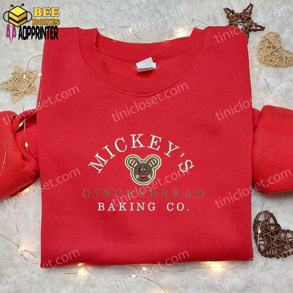 Mickey s gingerbread baking co shirt & disney characters hoodie: best christmas gifts for family