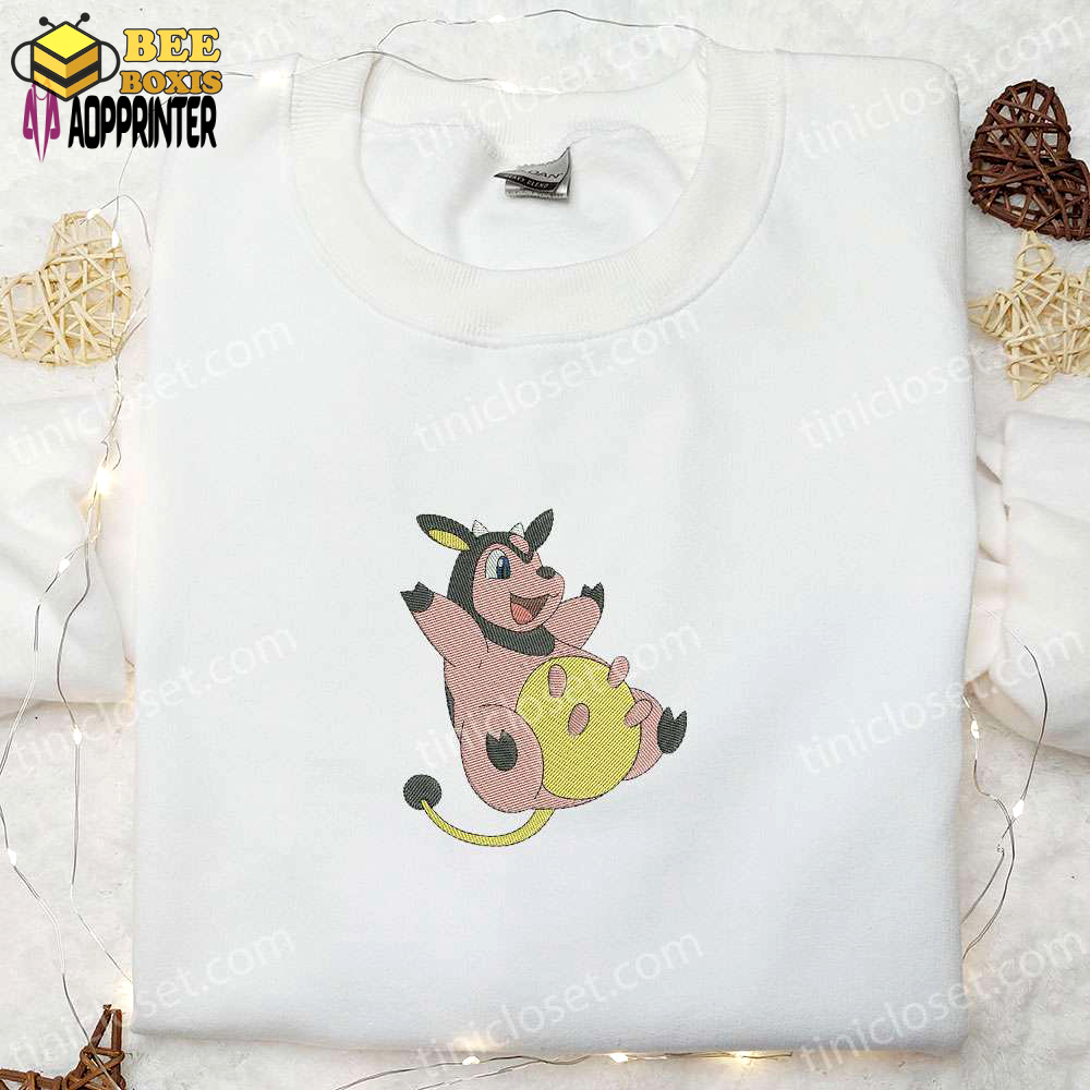Miltank pokemon embroidered shirt & anime hoodie – perfect gift idea for anime fans
