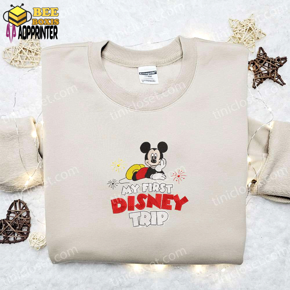 My first disney trip mickey shirt & characters hoodie – perfect birthday gift idea
