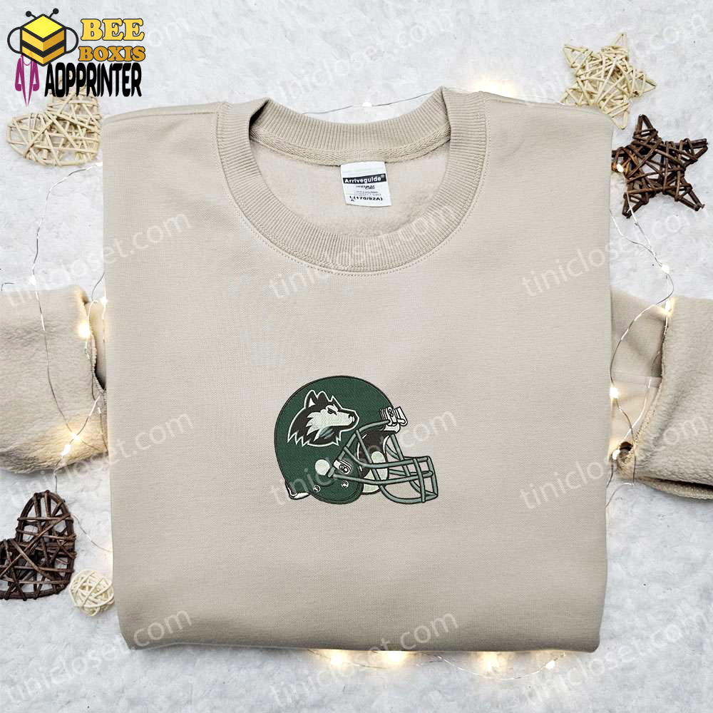 Ncaa north illinois huskies helmet embroidered shirt & hoodie: best gift idea for sports fans