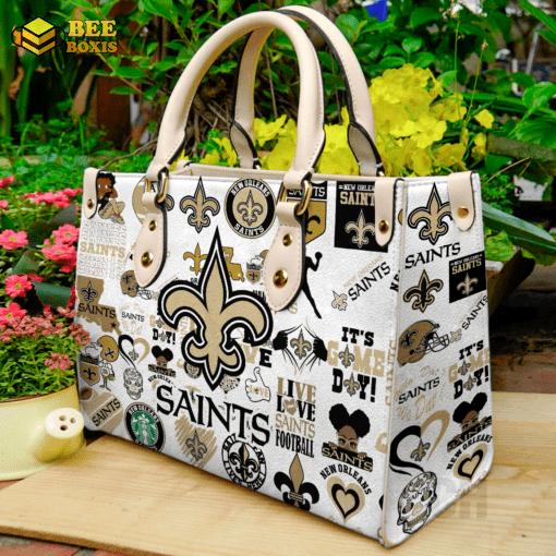 New orleans saints leather handbag