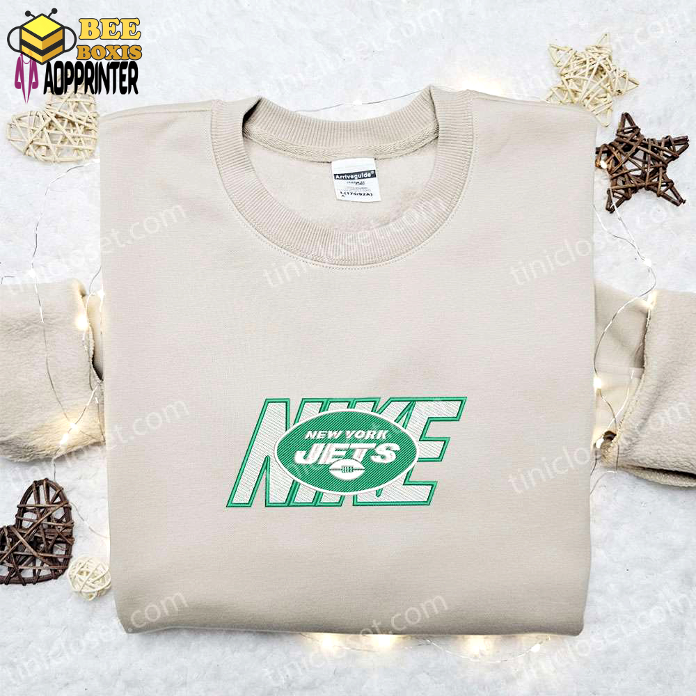 New york jets x nike embroidered shirt & hoodie: ultimate nfl fandom gifts