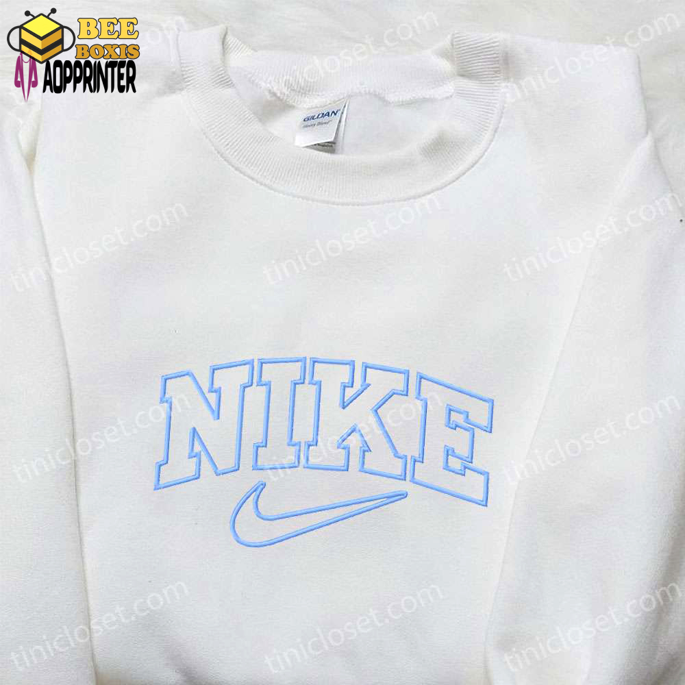 Nike embroidered hoodie custom sweatshirt & t-shirt: premium nike inspired embroidery