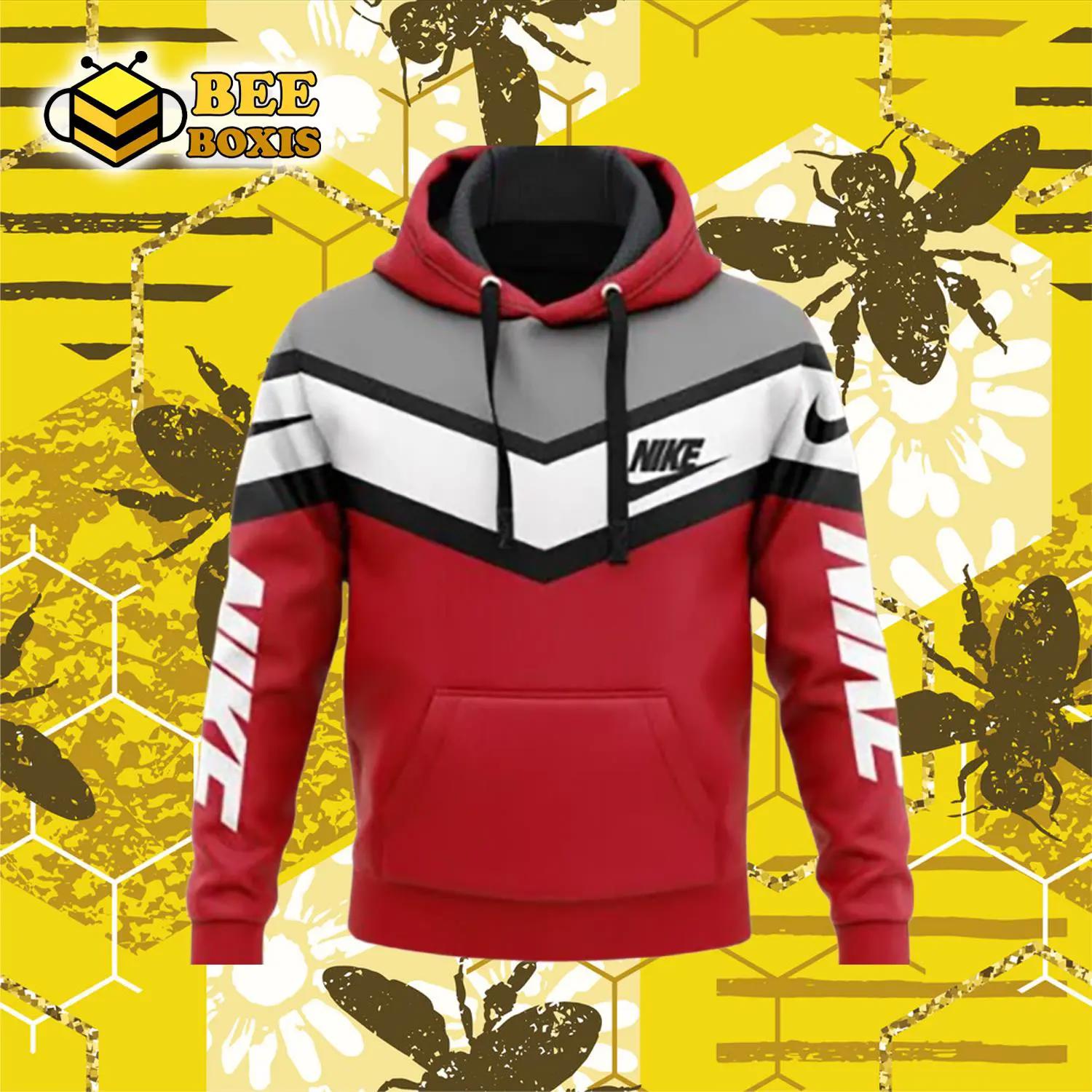 Nike logo red white unisex hoodie for men women luxury brand clothing clothes outfit