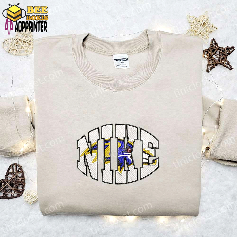 Nike x baltimore ravens embroidered shirt nfl sweatshirt & hoodie