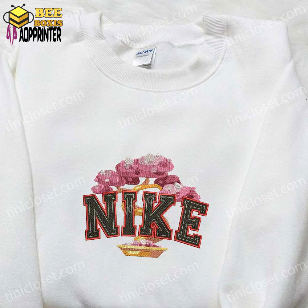 Nike x bonsai embroidered shirt: custom t-shirt nike inspired design