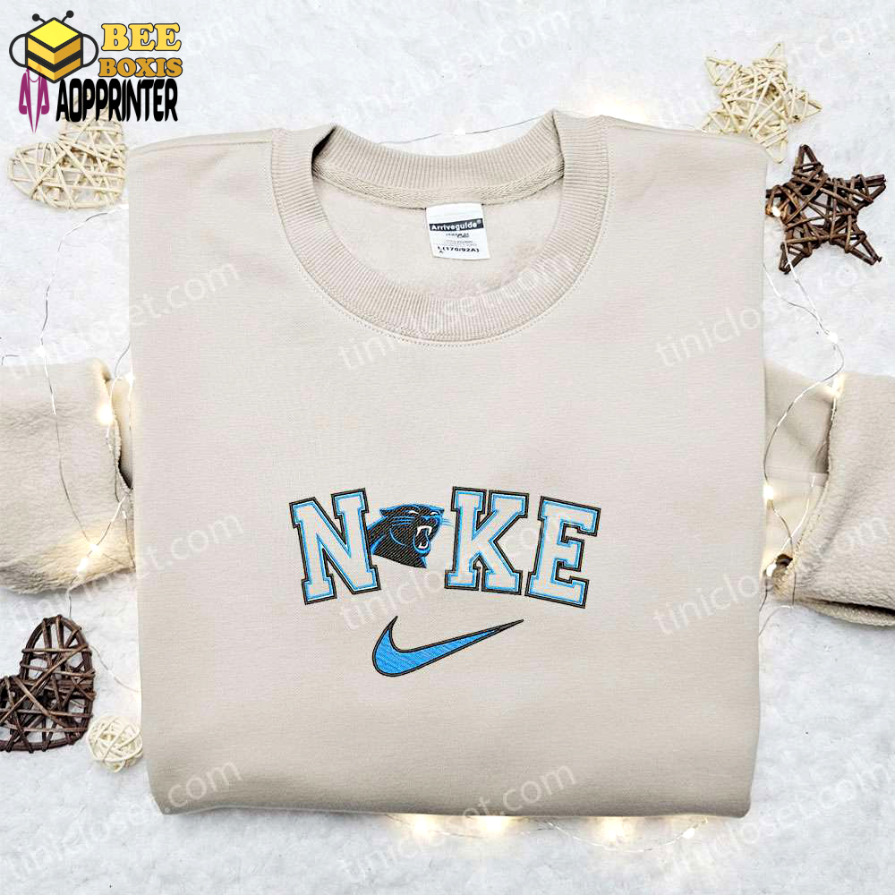 Nike x carolina panthers embroidered sweatshirt: nfl sports inspired apparel