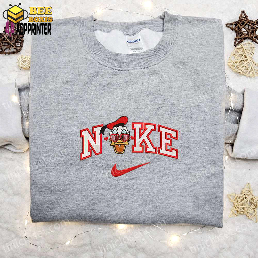 Nike x donald duck heart glasses shirt & disney characters hoodie: perfect valentine’s day gift ideas