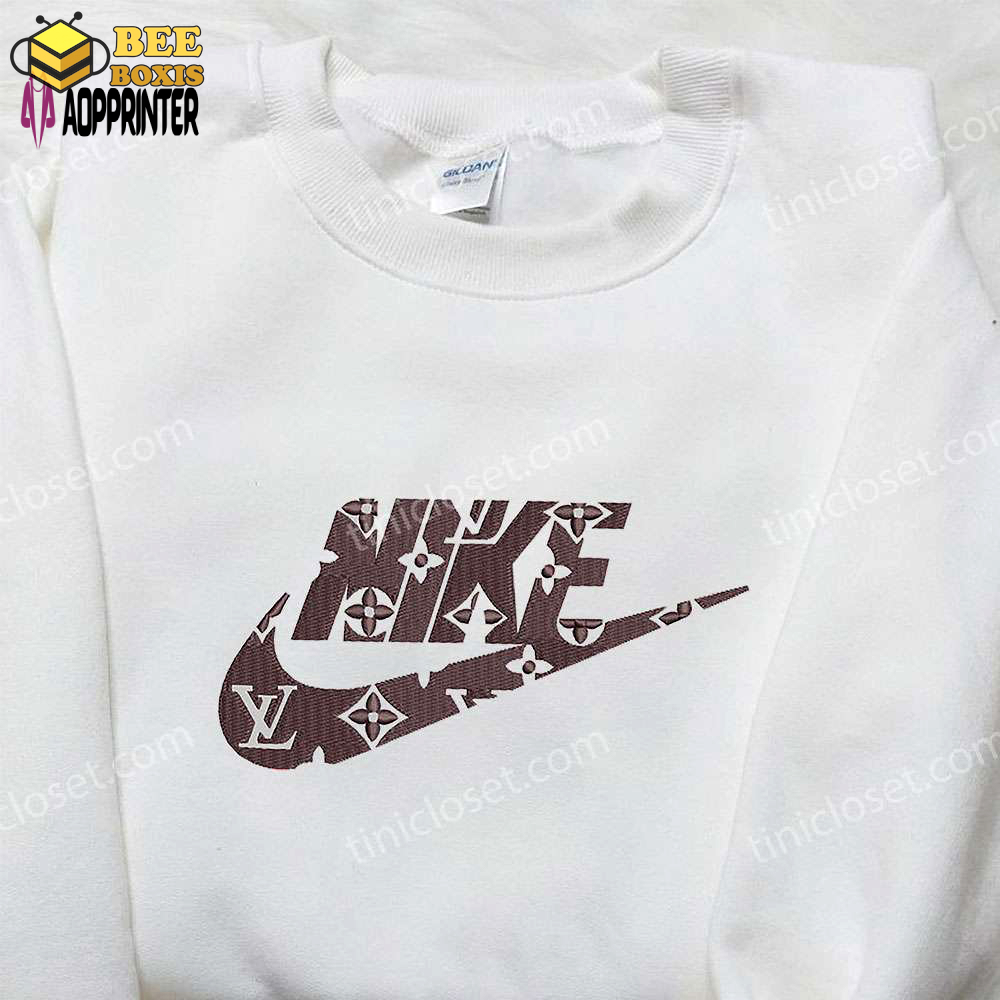 Nike x louis vuitton embroidered shirt: custom unique gift for family