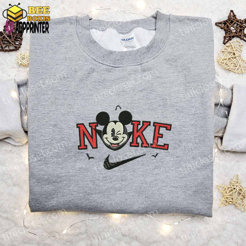 Nike x mickey dracula embroidered shirt – disney halloween inspired
