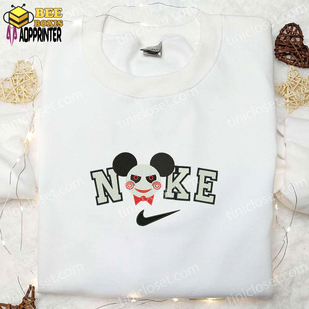 Nike x mickey jigsaw stitch embroidered shirt: disney halloween & nike inspired