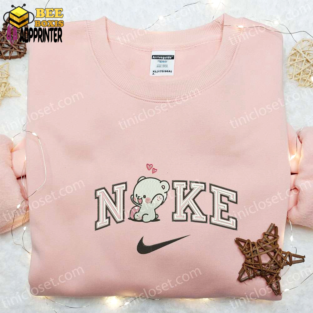 Nike x milk bear love embroidered sweatshirt milk and mocha shirt – best gift ideas