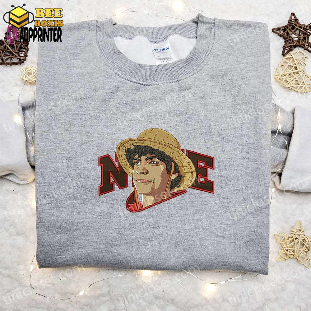 Nike x monkey d luffy movie embroidered hoodie sweatshirt & t-shirt: anime-inspired nike collection