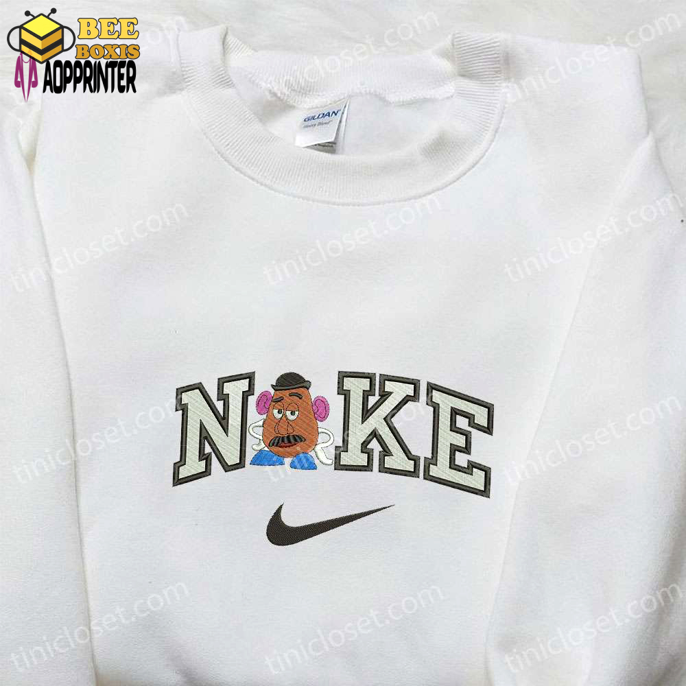 Nike x mr potato embroidered sweatshirt & beauty and the beast disney shirt – best gift ideas