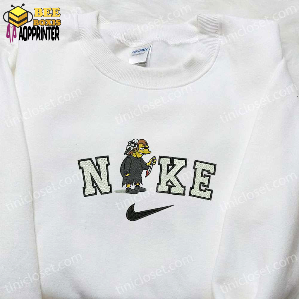 Nike x nelson munts halloween & the simpsons embroidered shirt – nike inspired design