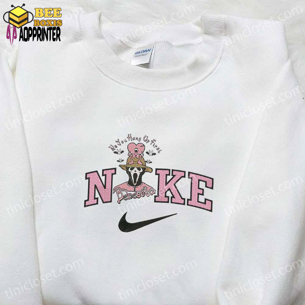 Nike x no you hang up first bad bunny halloween embroidered shirt – perfect halloween gift for lovers!