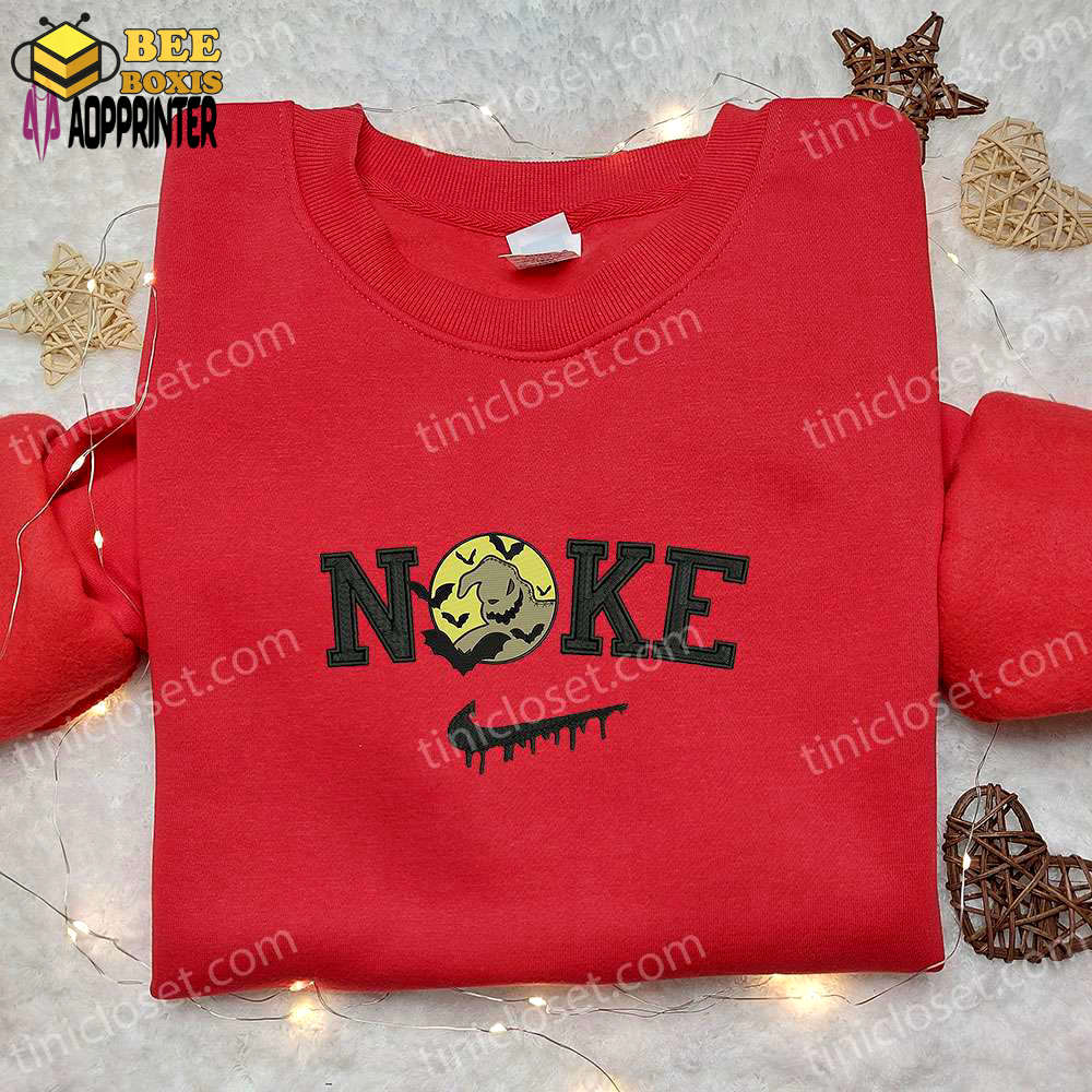 Nike x oogie boogie nightmare before christmas embroidered shirt: cool halloween apparel