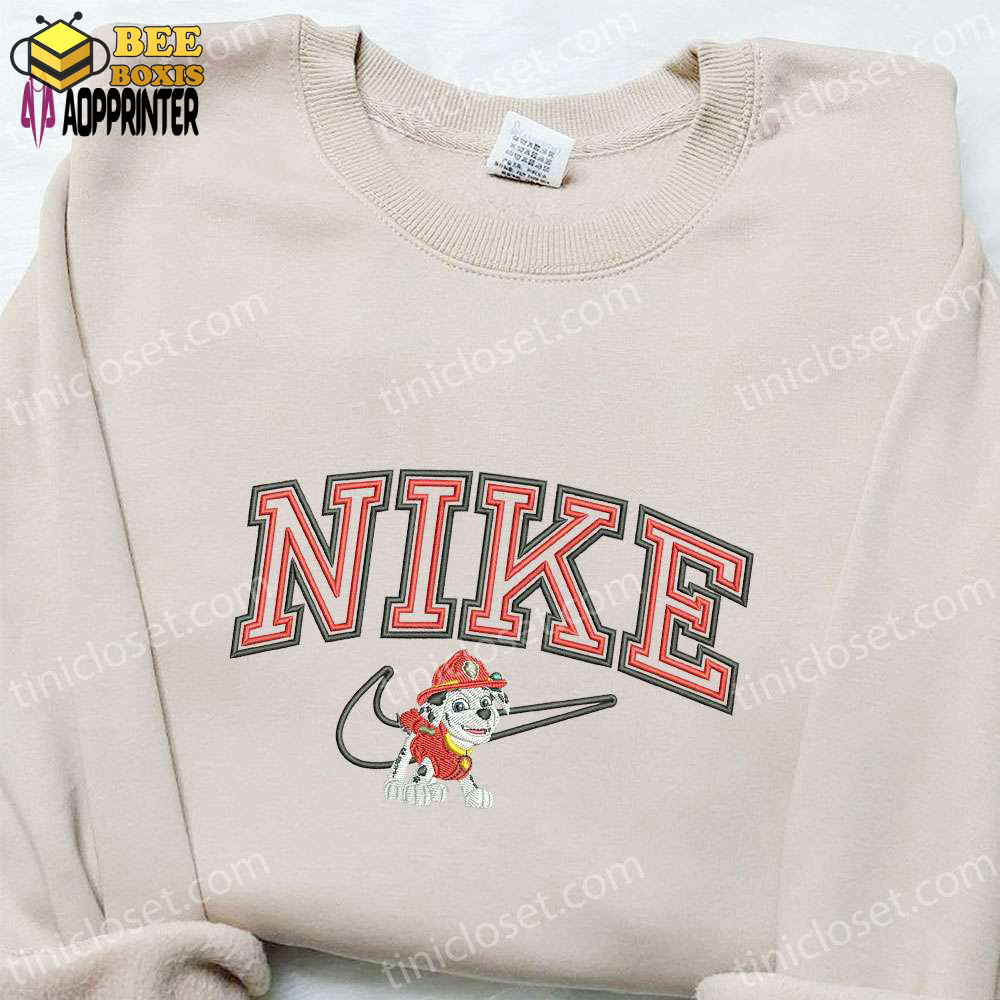 Nike x paw cartoon embroidered shirt: paw patrol inspired t-shirt