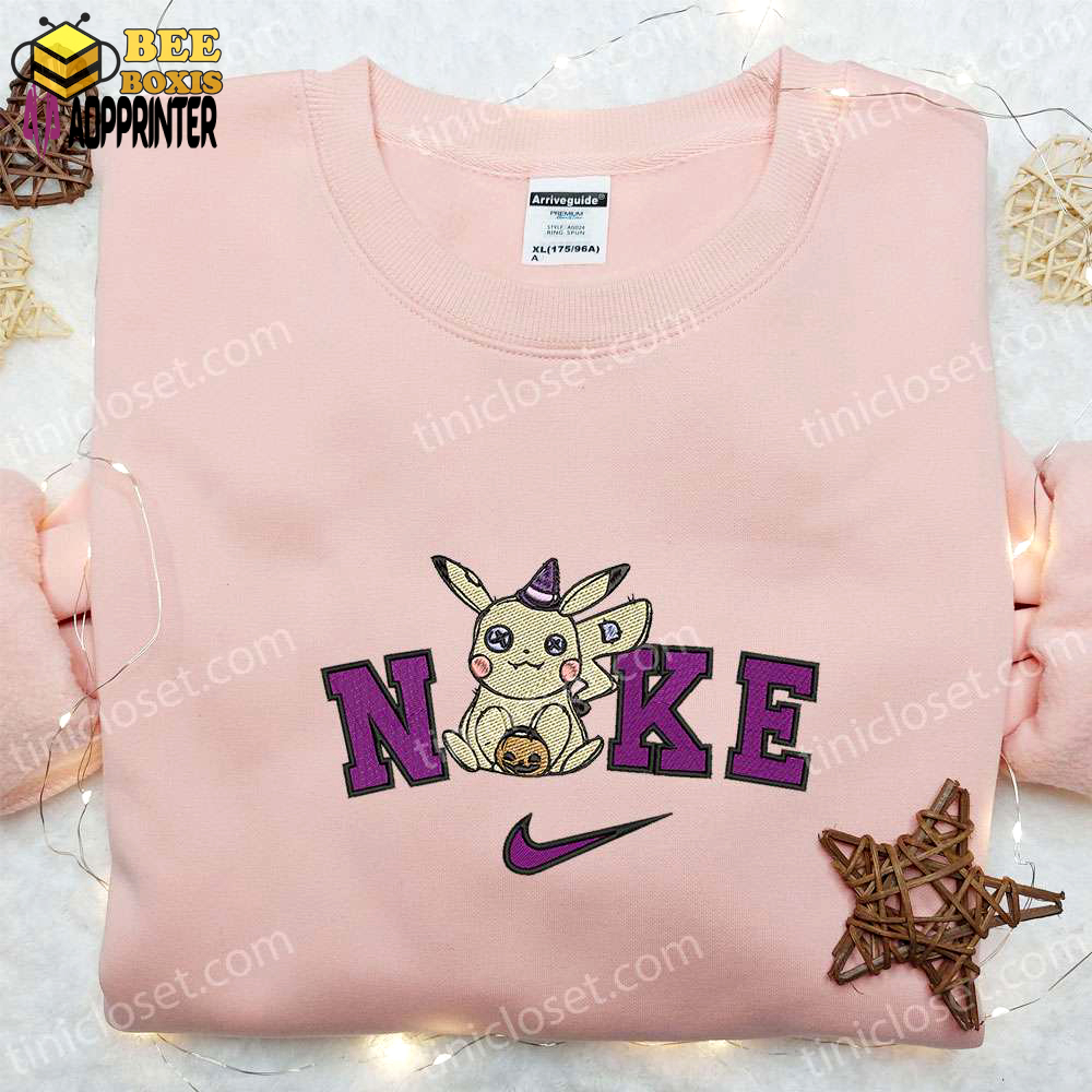 Nike x pikachu witch halloween embroidered shirt – pokemon inspired