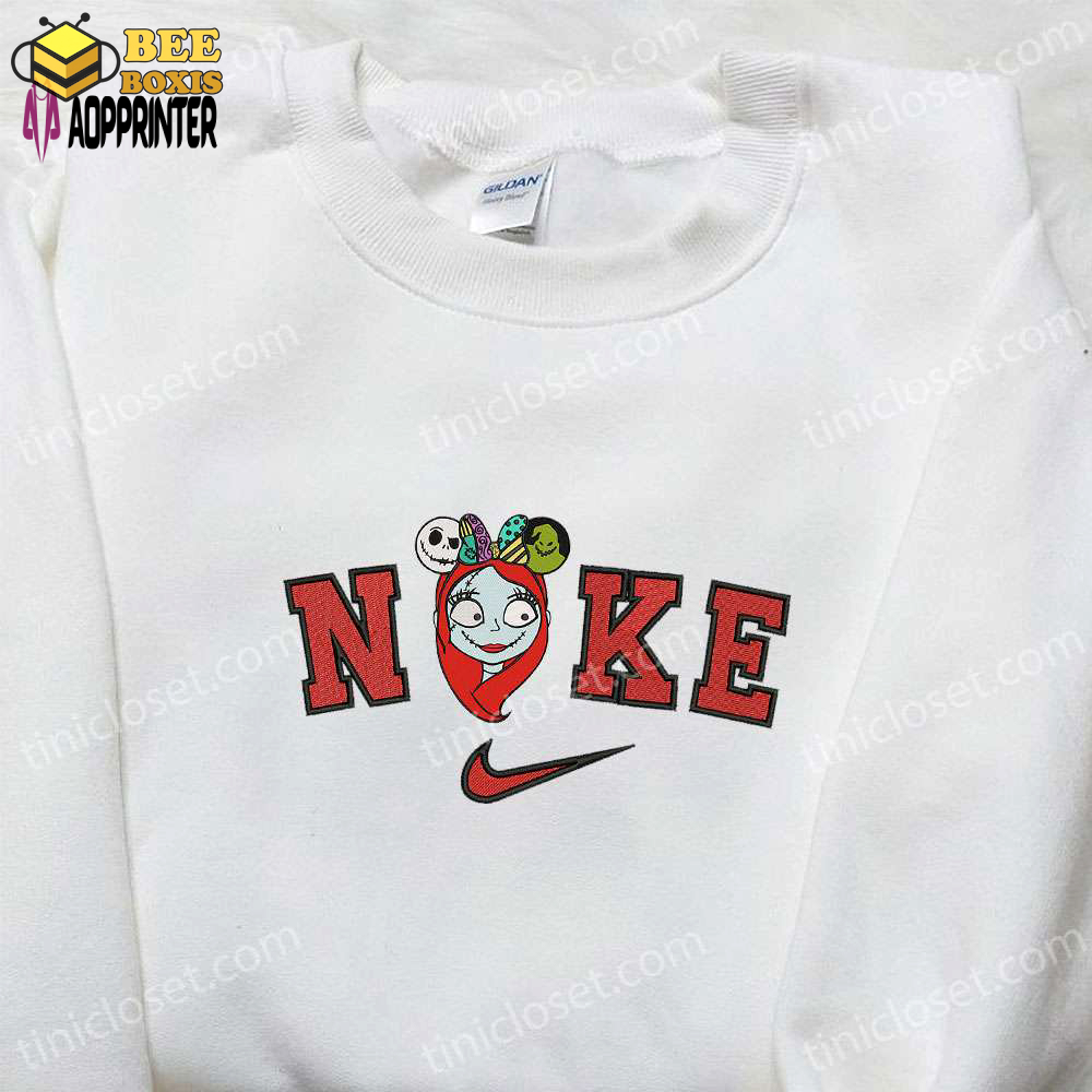 Nike x sally minnie mouse ears embroidered shirt: disney halloween & nike inspired design