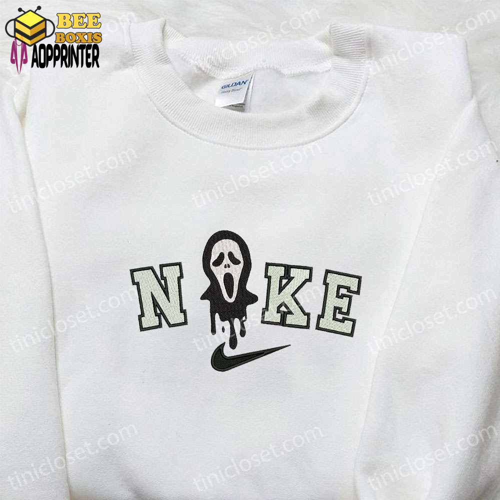Nike x scream ghost embroidered shirt: perfect halloween gift!