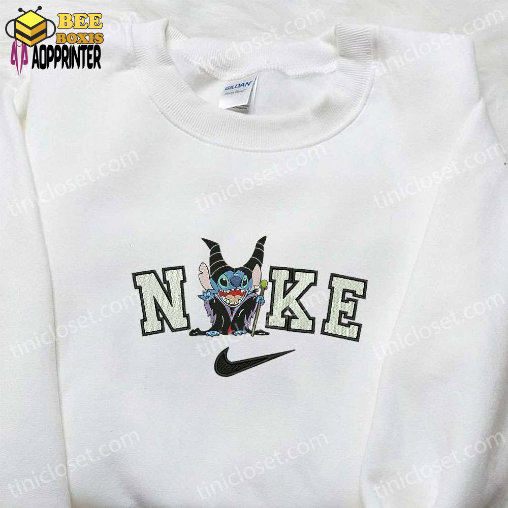 Nike x stitch witch embroidered sweatshirt halloween disney t-shirt custom nike hoodie