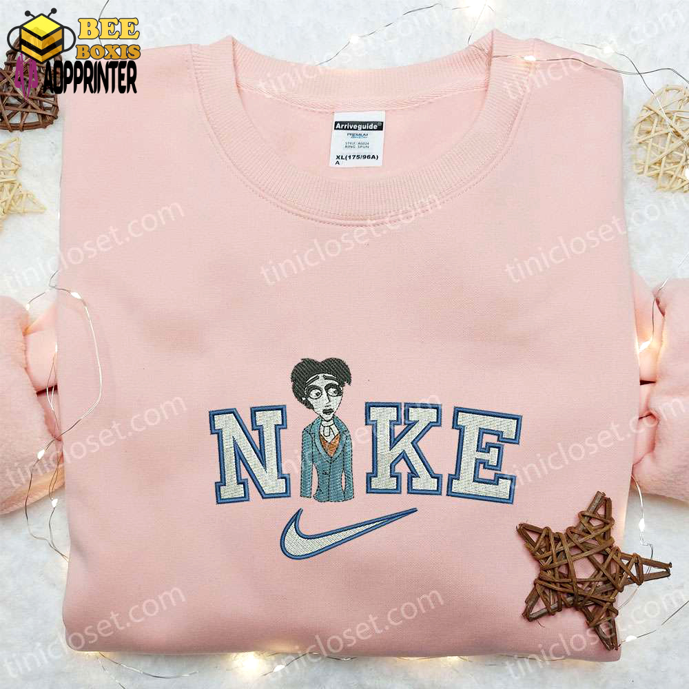 Nike x victor van dort embroidered sweatshirt: corpse bride shirt for the best halloween gift