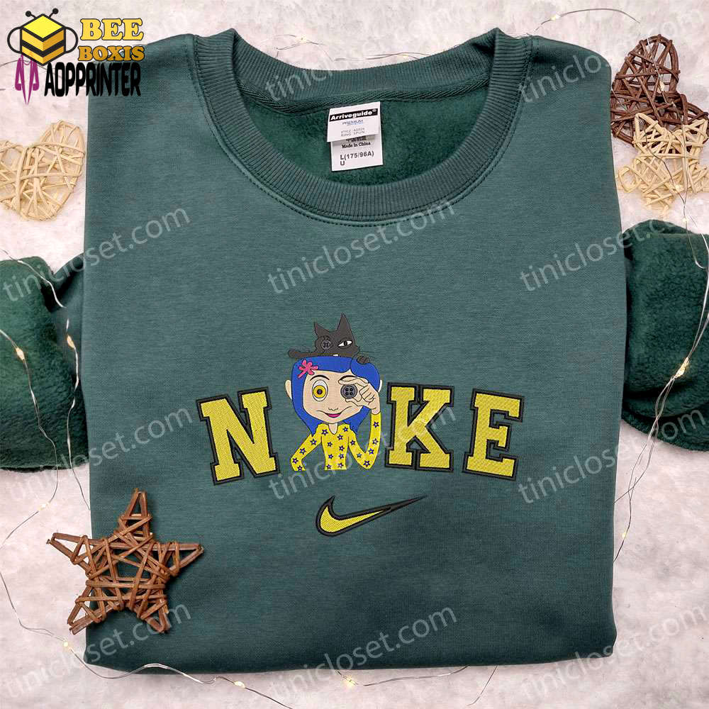 Nike x witch button eyed girl halloween embroidered shirt – adorable & inspired