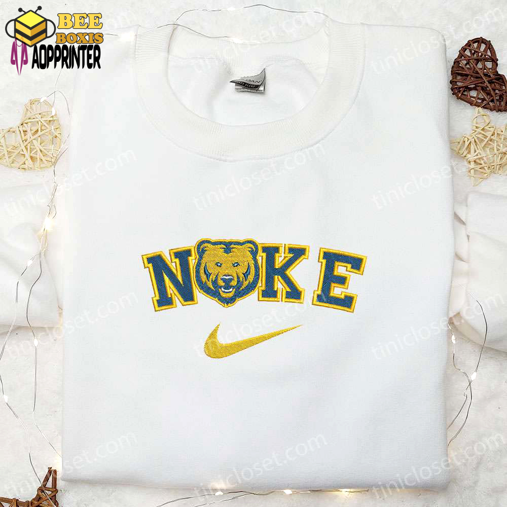 Northern colorado bears nike embroidered shirt & hoodie: best ncaa sports gift!