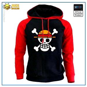 One piece anime hoodie  straw hat jolly roger official merch