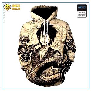 One piece hoodie: luffy 3d vintage hoodie