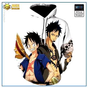 One piece hoodie: luffy and law