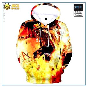 One piece hoodie: luffy fire fist ace 3d hoodie