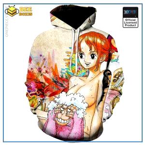 One piece hoodie: nami in the shower 3d hoodie