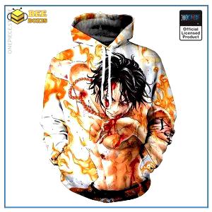 One piece hoodie: portgas d ace 3d hoodie