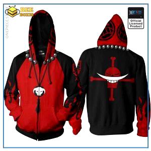 One piece hoodie  –  whitebeard zipped hoodie